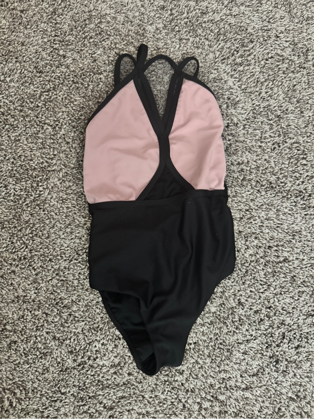Girls Five Dancewear - Pink and Black Colorblock Leotard